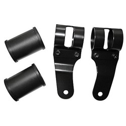 Pair of 38 - 42 mm Headlight Brackets Black