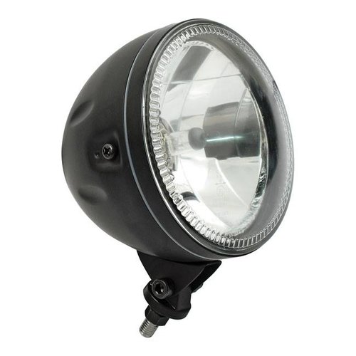 Highsider Bottom Mount 5.75" Halo Cafe Racer Headlamp H4, Black, E-mark