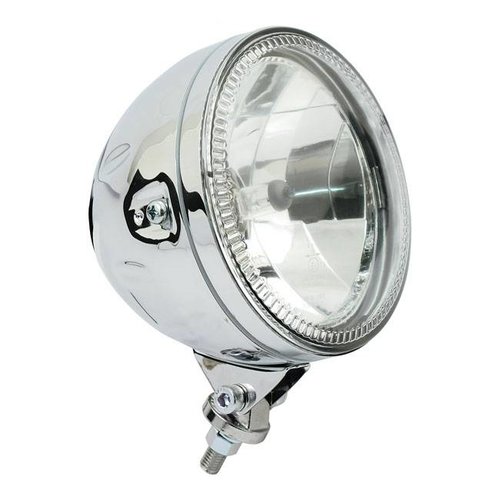 Highsider Bottom Mount 5.75" Halo Cafe Racer Headlamp H4, Chrome, E-mark