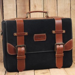 Hybrid Saddlebag - Black + Tan