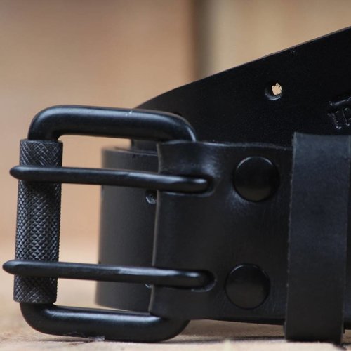 belt - matt black double pin – trip machine company