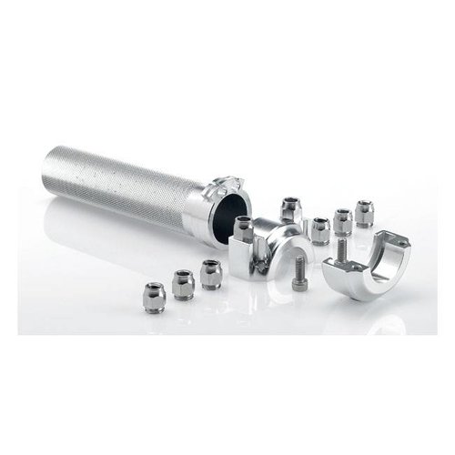 Biltwell 1" Poignée des gaz double "Whiskey Throttle" en aluminium poli