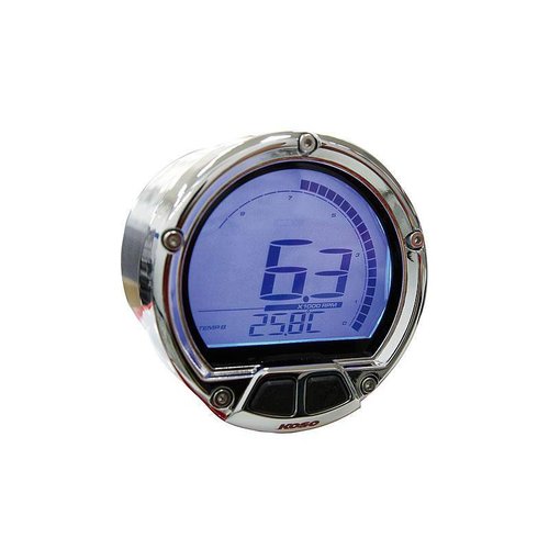KOSO D55 DL-02R Drehzahlmesser/Thermometer (LCD Display, max 250°C, max 20000 U/min)