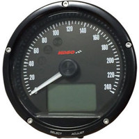 D75 Tachometer Black dial and surface (range 0-240 km/h)