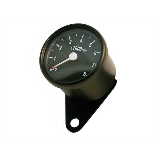 8.000 RPM Cafe Racer Tachometer Black