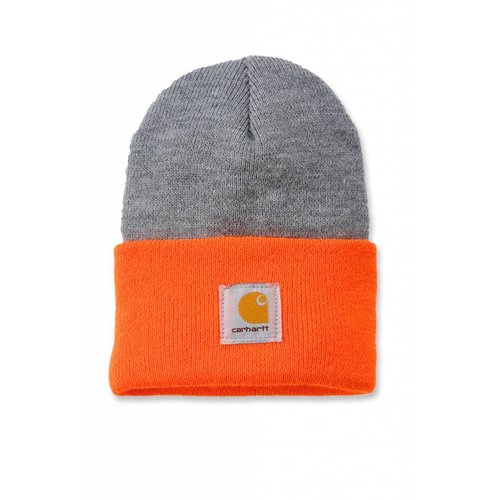 Carhartt Bonnet Watch orange vif et gris