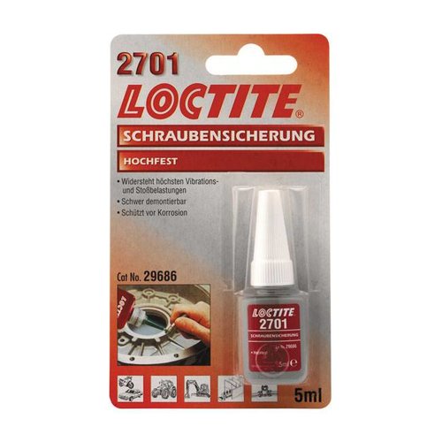 Loctite 2701 RED, THREAD LOCKER 5CC