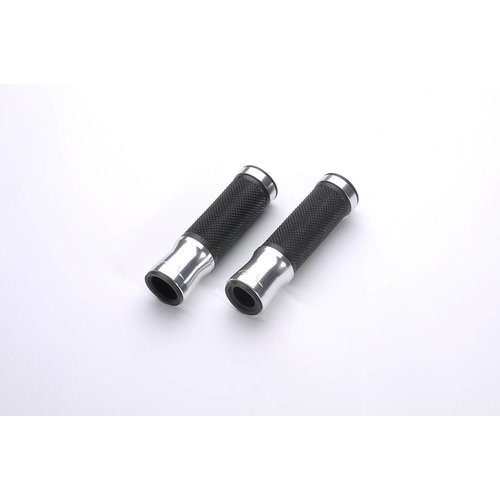 LSL Handlebar grips aluminium-rubber, 125 mm, silver