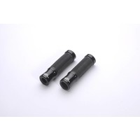 Stuurgrepen aluminium-rubber, 125 mm, zwart