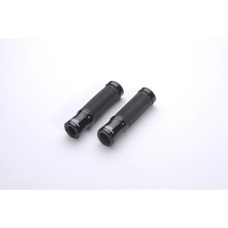 Handlebar grips aluminium-rubber, 125 mm, black
