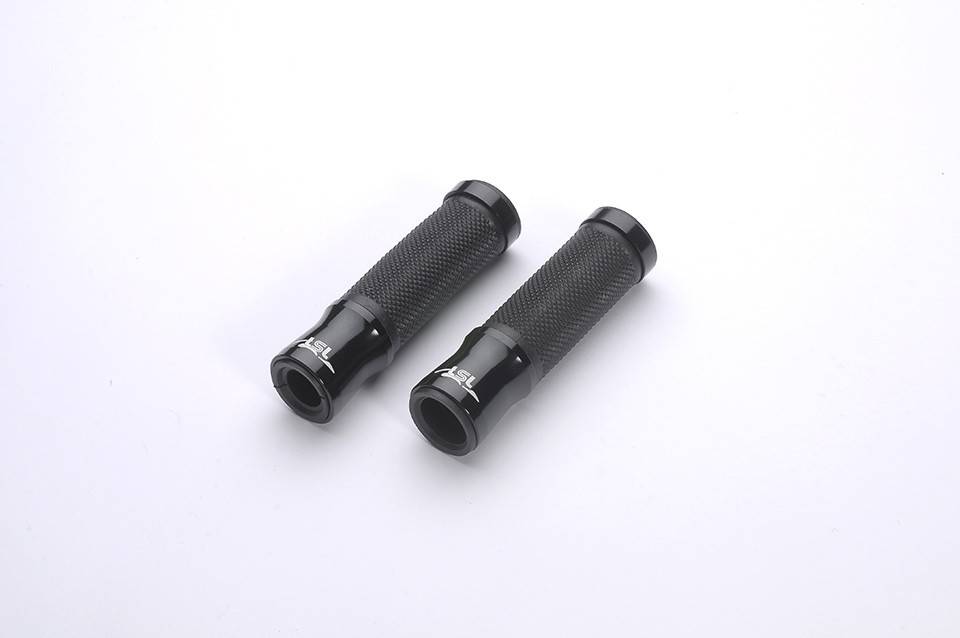 LSL Handlebar grips aluminiumrubber, 125 mm, black