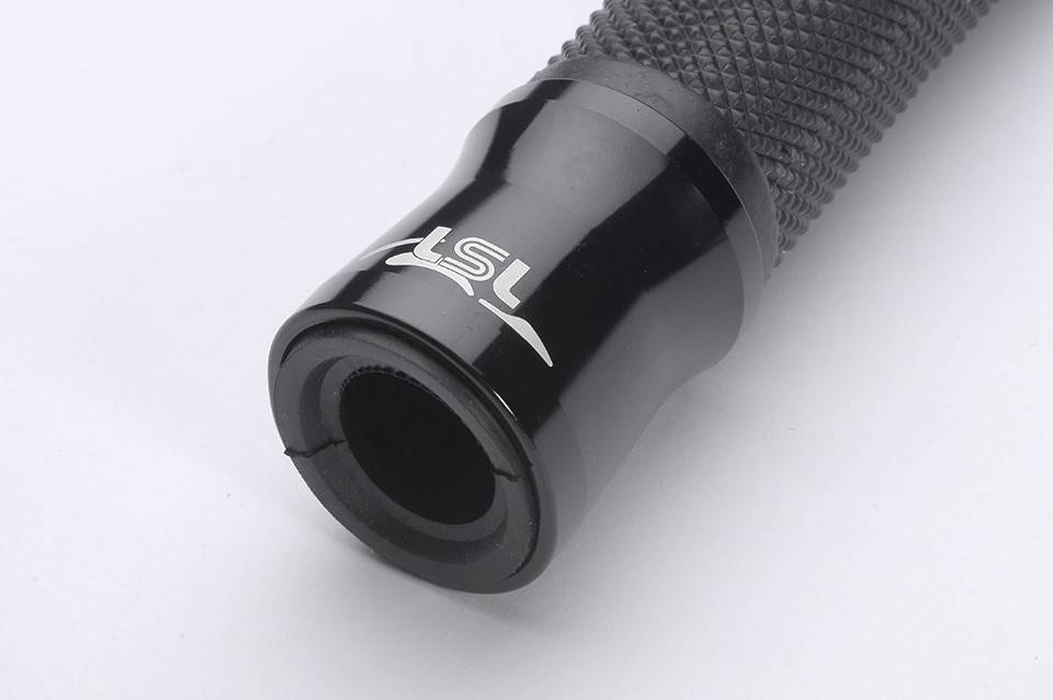 LSL Handlebar grips aluminiumrubber, 125 mm, black