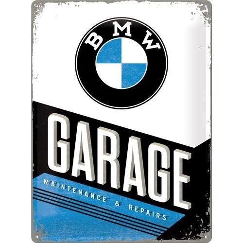 BMW Garage 40X30 Plaque en étain