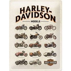 Modèles Harley Davidson 30x40cm Plaque en étain