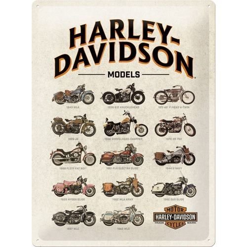 Modèles Harley Davidson 30x40cm Plaque en étain