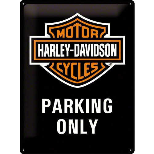 Grand logo H-D 40x30 Plaque en étain