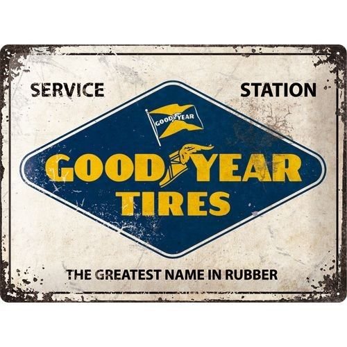 Logo Goodyear 40x30 Plaque en étain