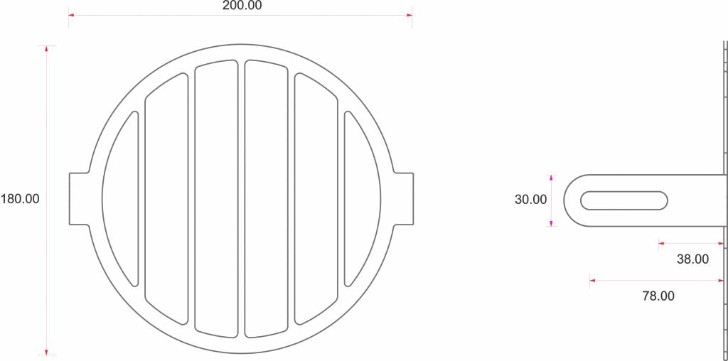 Grille de phare Brazoline type scrambler noire - Pièces Carénage sur La  Bécanerie