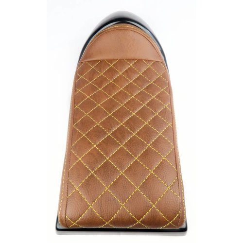 C.Racer Cafe Racer Seat Chocolat Diamond Stitch Bruin / Geel Type 26