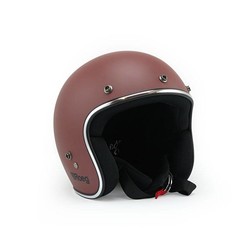 Casque jet rouge foncé mat