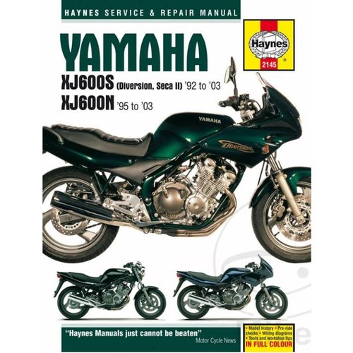 Haynes Manuel de réparation YAMAHA XJ600S Diversion Seca 92-03 XJ600N 95-03