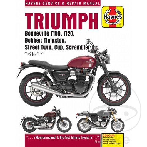 Haynes Manuel de réparation Triumph Bonneville T100, T120, Bobber, Thruxton, Street Twin Scrambler 16-17