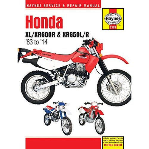 Haynes Manuel de réparation HONDA XL/XR600R & XR650L/R 1983 - 2014