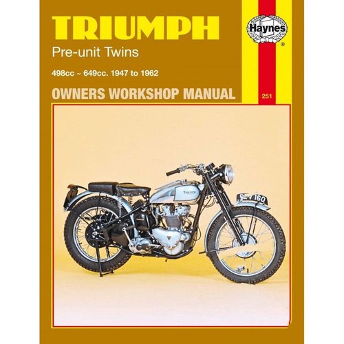 Haynes Manuel de réparation TRIUMPH PRE-UNIT TWINS 1947 - 1962