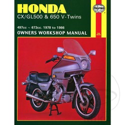 Werkplaatshandboek HONDA CX/GL500 & 650 V-TWINS 1978 - 1986