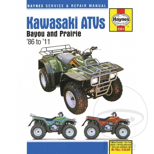 Haynes Repair Manual KAWASAKI ATV BAYOU PRAIRIE 1986-2011