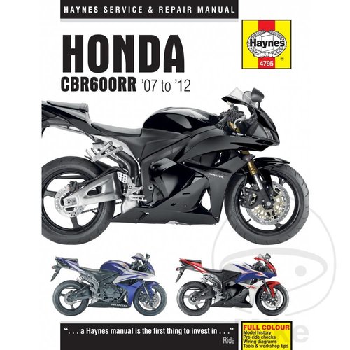 Haynes Repair Manual HONDA CBR600 RR (07-12)