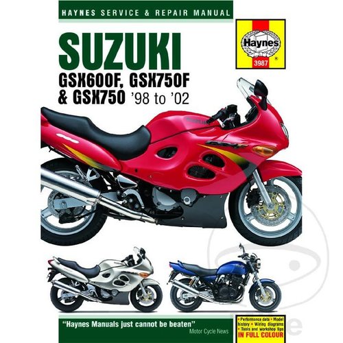 Haynes Werkplaatshandboek SUZUKI GSX600/750F & GSX750 1998 - 2002