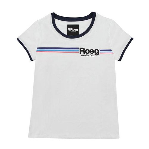 Roeg Streep T - shirt Wit