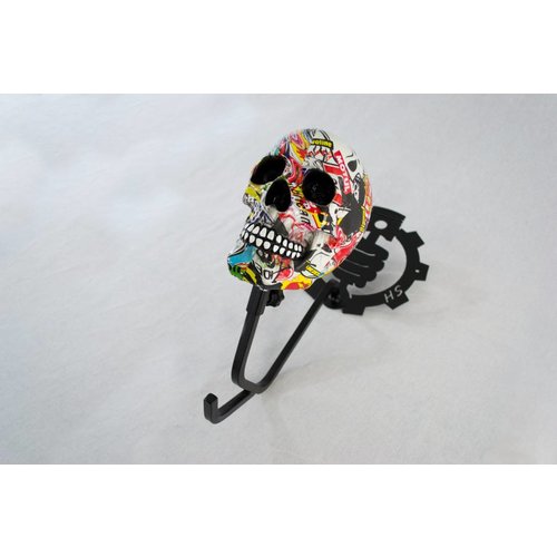 skull helmet wall mount