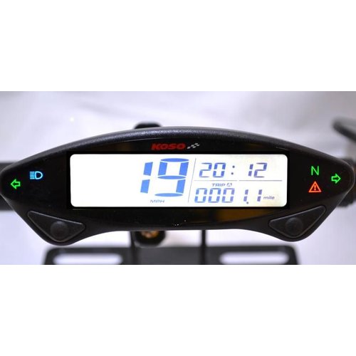 Compteur vitesse, témoins…Digital KOSO DB EX-02 universel (mob, scooter,  quad, moto)