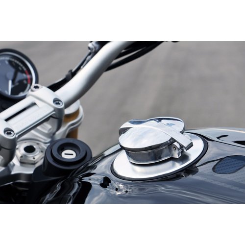 BMW R NineT Monza Cap Chrome and Silver