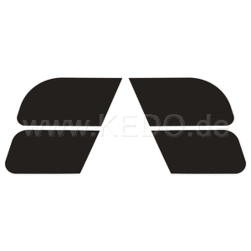 Kedo SR400/500 Side cover sticker set Black