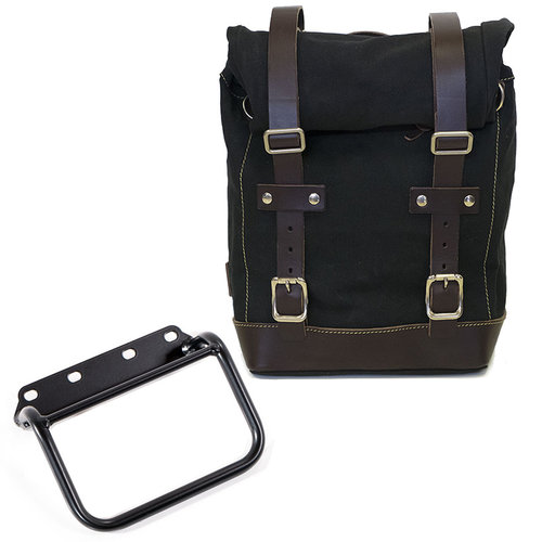 UNIT Garage GEWAXTE SUEDE ZIJTAS + SUBFRAME Bmw R80 G/S