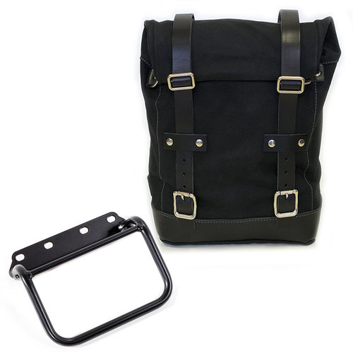 UNIT Garage WAXED SUEDE SIDE PANNIER + SUBFRAME Bmw R80 G/S