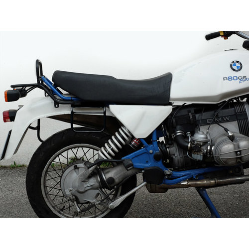 UNIT Garage GEWAXTE SUEDE ZIJTAS + SUBFRAME Bmw R80 G/S