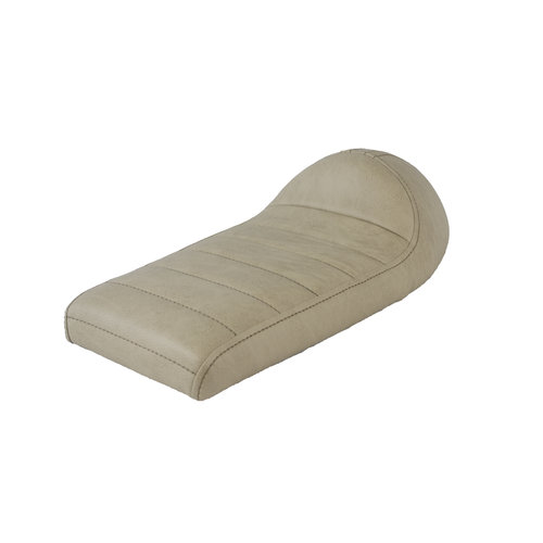 C.Racer Beklede Cafe Racer Seat Tuck N' Roll Stitch Vintage White Type 119