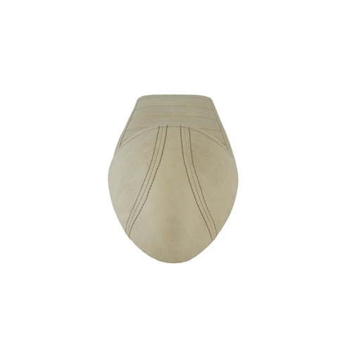 C.Racer Beklede Cafe Racer Seat Tuck N' Roll Stitch Vintage White Type 119