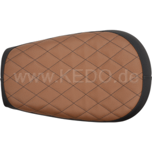 Kedo SR400 / 500 Selle solo noire et brune avec coutures en losanges