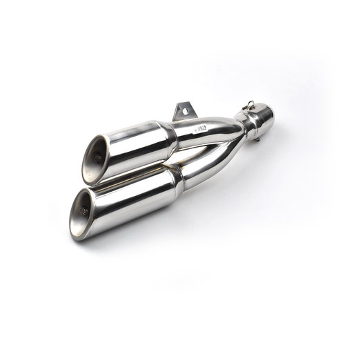 Twin Muffler Stainless Steel 51mm