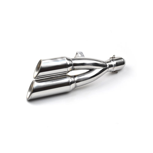Twin Muffler Stainless Steel 51mm