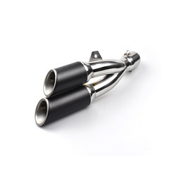 Twin 2-1 Zwart Chrome 51mm