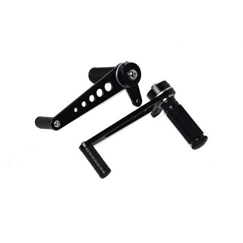 Universal Aluminium Rear Set Black Type 3