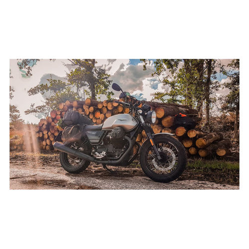 Longride Single Side Saddlebag Waxed Cotton Khaki