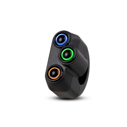 Rebelmoto REBEL SWITCH 3 button LED – Black 22 mm