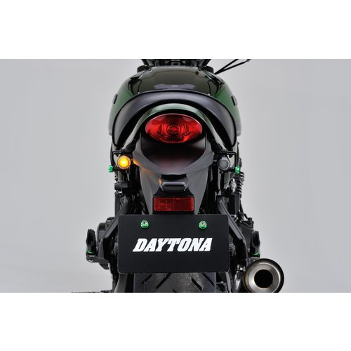 Daytona D-Light SOL "W" Clignotants & Feu Arrière LED, Boîtier Noir, Homologué E, Amortissement des Vibrations, Vendu en Paire